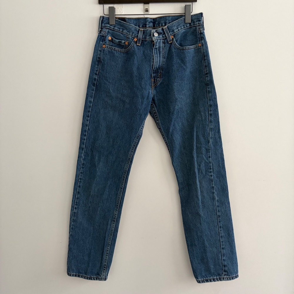 Levi's 505 Regular Fit Straight Leg Jeans Medium Wash Blue W30 L32
